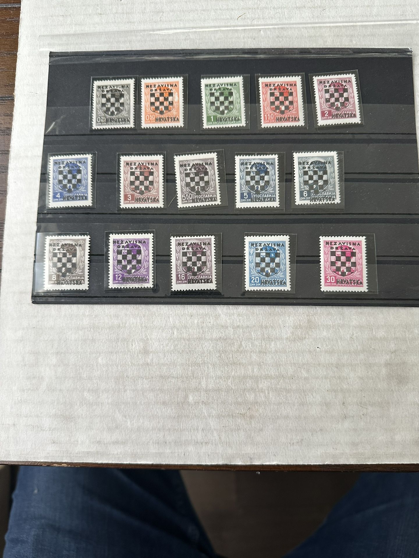 Croatia Complete Set MNH 9-23 Overprint On Yugoslavia Postage 