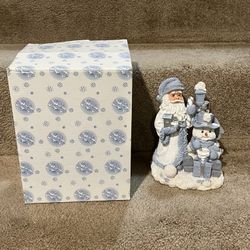 Snow Buddies Santa & Buddy Snowman on Train 1999  w/ Box