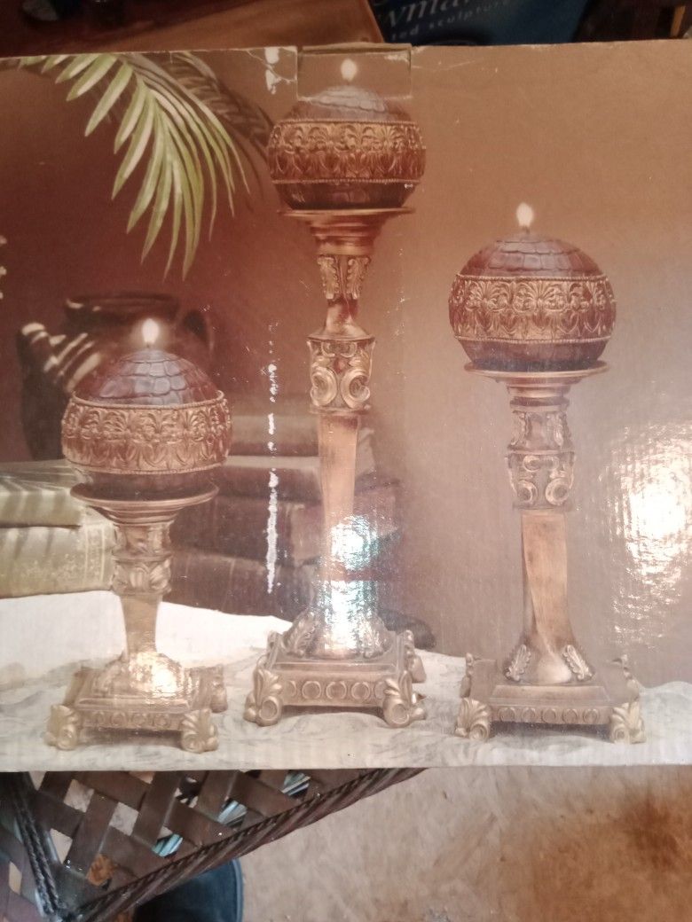 Christmas Candle Holder Set X 3