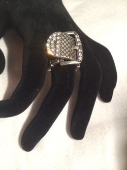 Silver belt ring