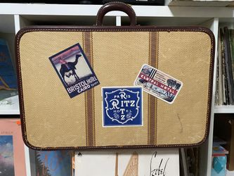 Vintage Tweed Suitcase