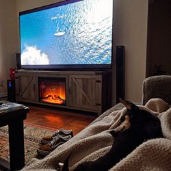 85" Sony BRAVIA & TV Stand With Fire Place