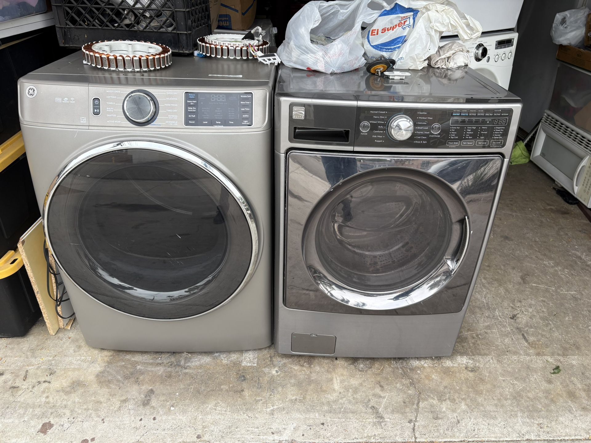 Kenmore Elite Stackable Washer And GE Gas Dryer