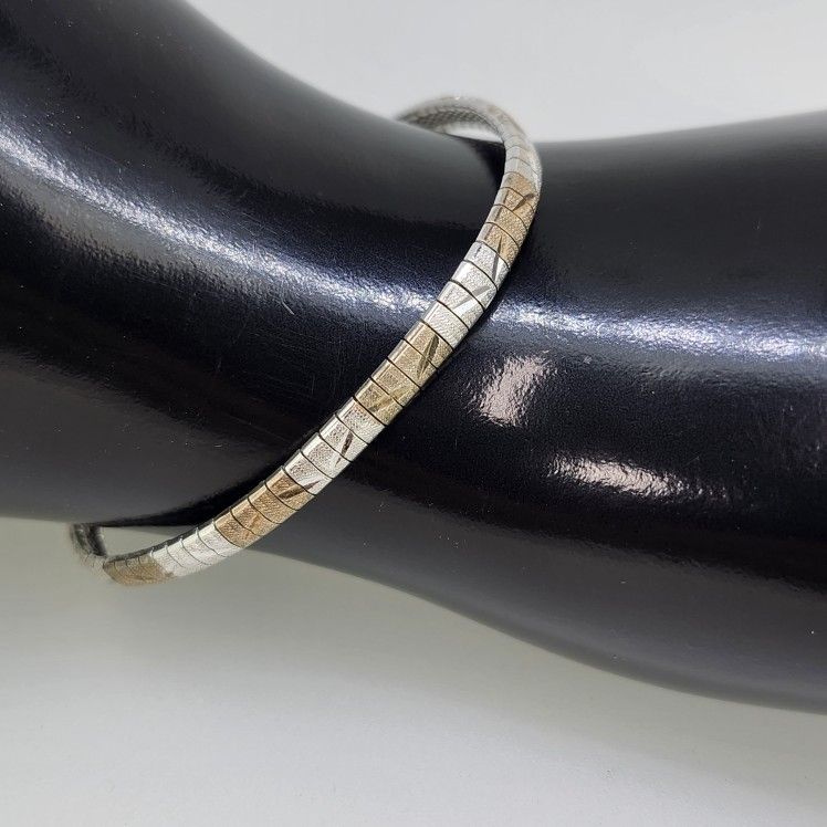 Vintage Italian Sterling Bracelet with Gold Overlay