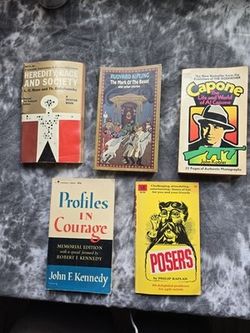 Al Capone JFK Kipling Paperback Books Lot of 5 1960s 70s First Printings