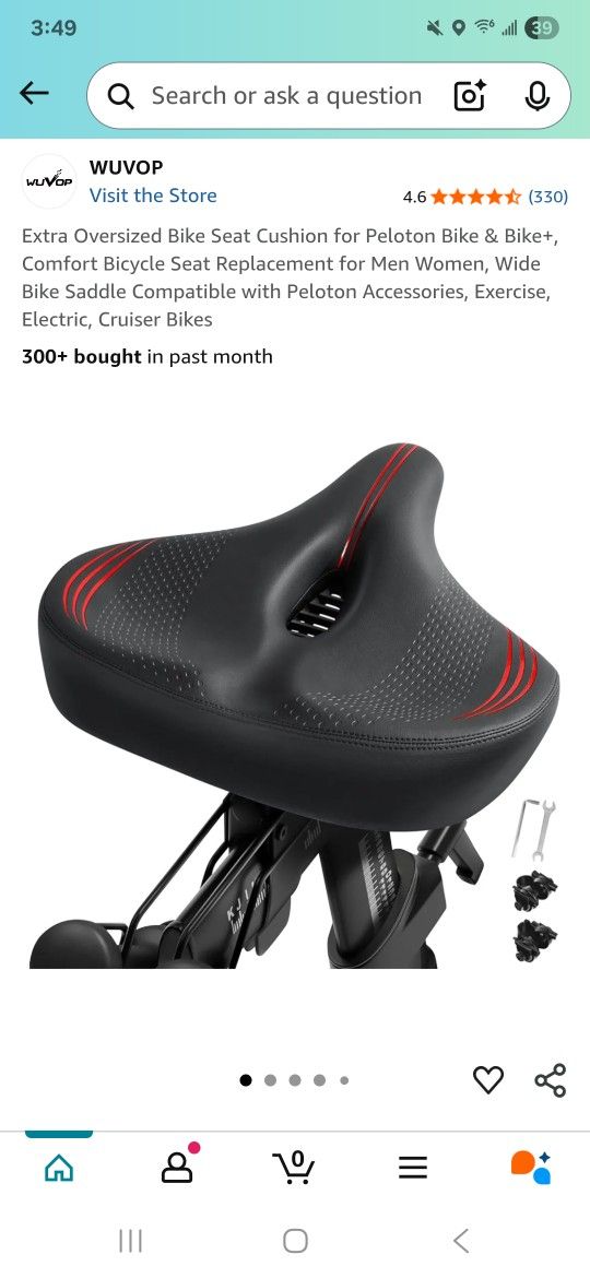 Oversized Large Bike Seat Wuvop
