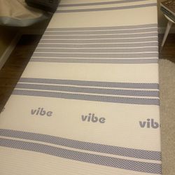 vibe 12 inch memory foam mattress, twin size with foldable portable spring frame 