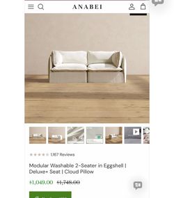 Anabei modular two seater couch +2 Ottomans