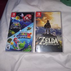 Zelda Breath of the Wild and Super Mario Galaxy 1 & 2 for Switch