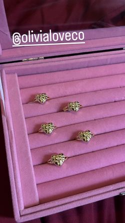 14K Gold Nugget Heart Ring
