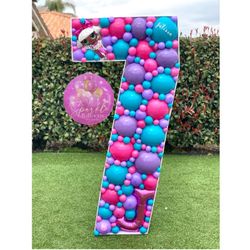 Mosaic Number Balloons