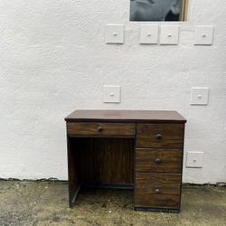 4 Drawer Dark Wood Desk