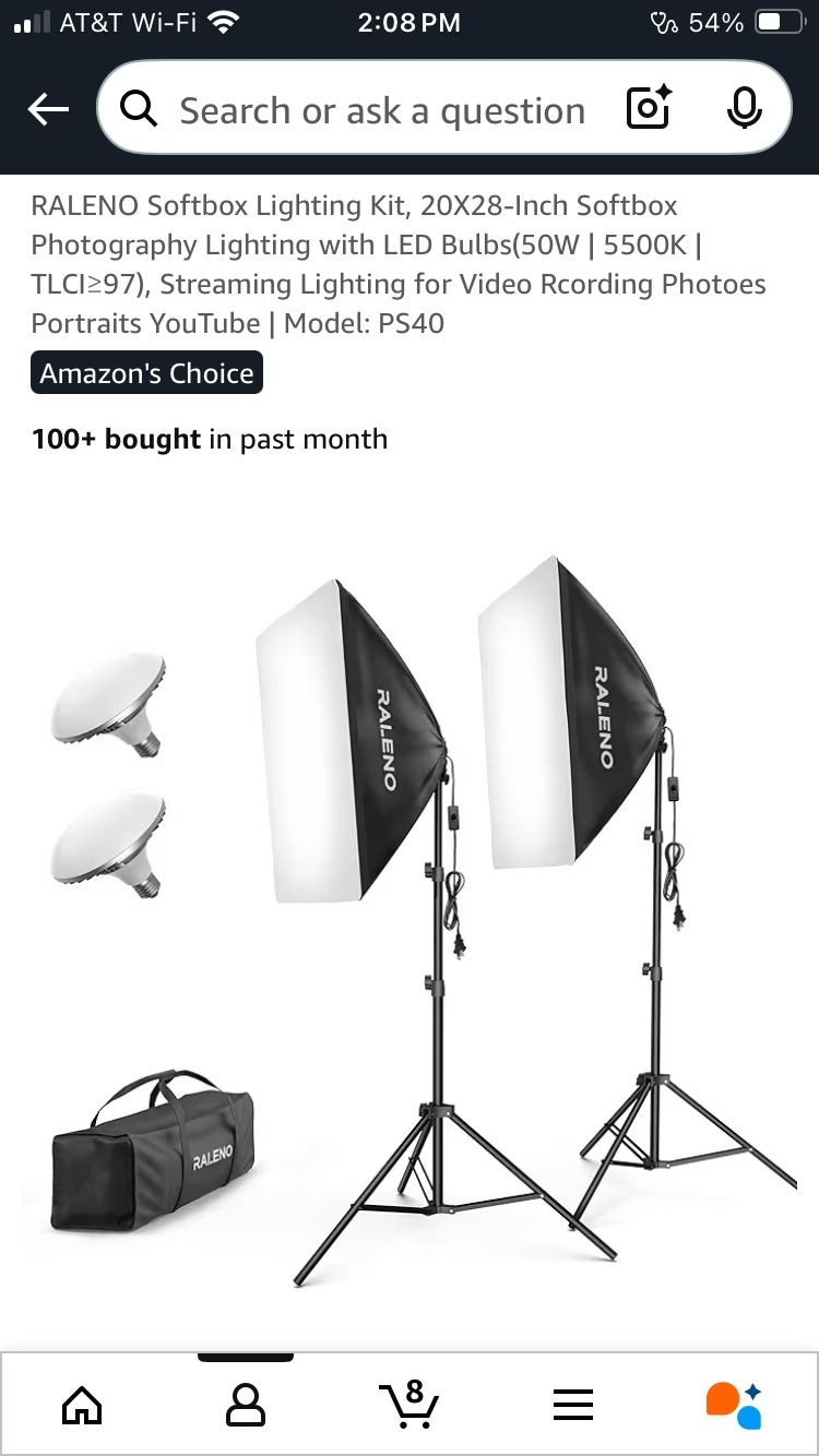 Raleno Softbox Light Kit - Unopened