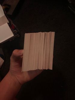 a bunch of old football cards