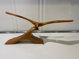 MCM Myrtlewood Seagull Riding a Wave Vintage Wooden Figure