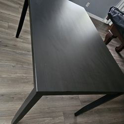 Black dining table