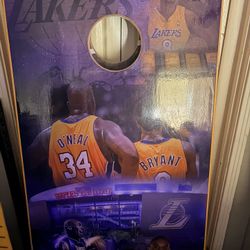 Custom Lakers Cornhole Boards