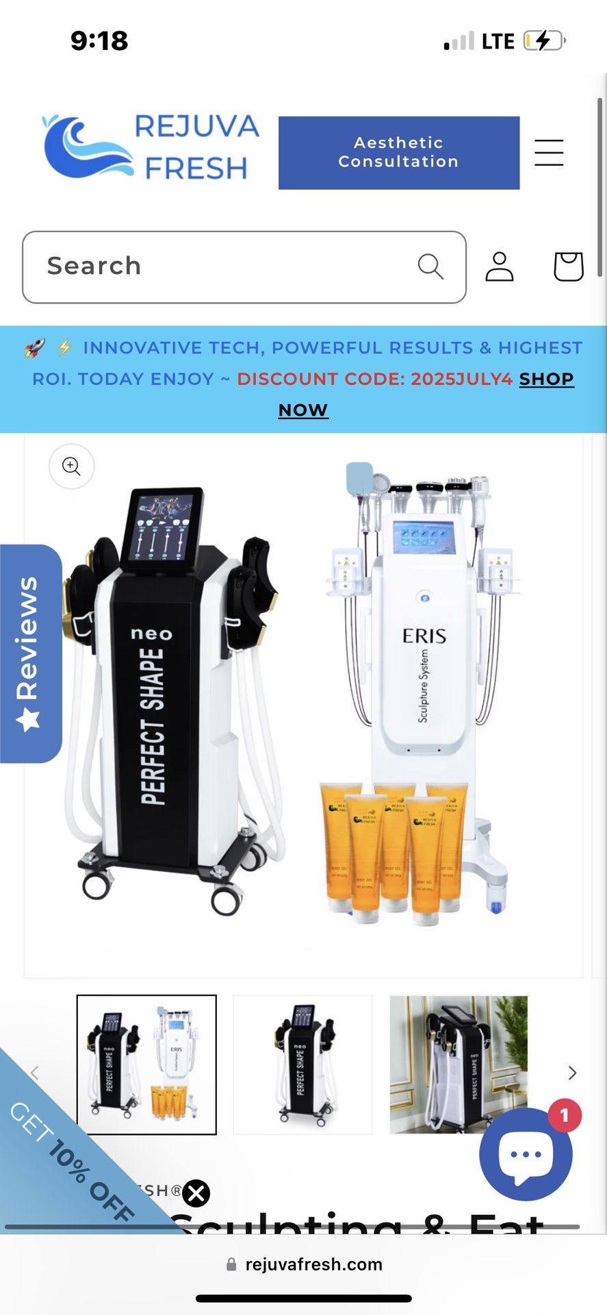 Body Sculpting Machine Worth 14k Selling Used