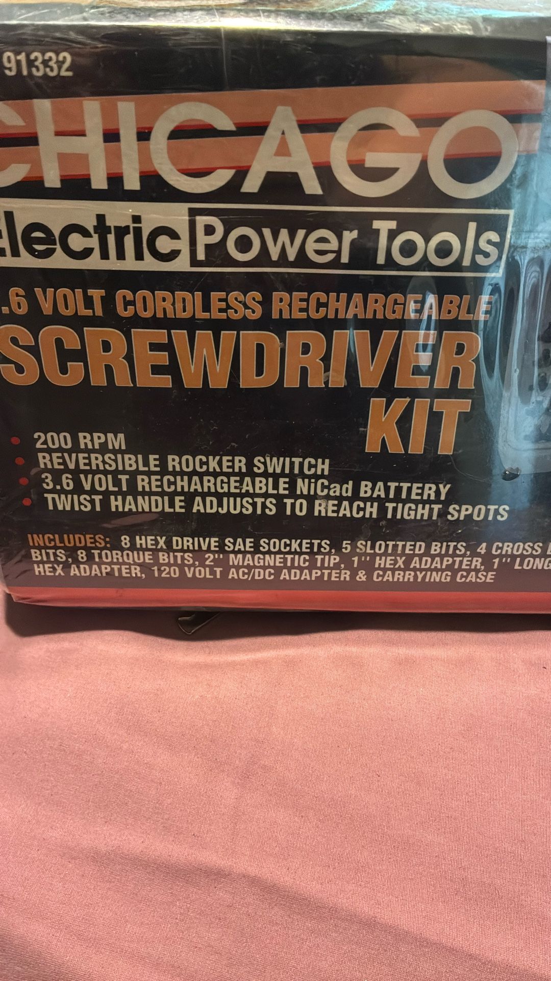 NEW CORDLESS SCREWDRIVER KIT RECHARGEABLE