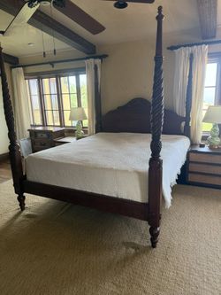 $500 Ethan Allen British Classics Montego Poster Bed Cal King