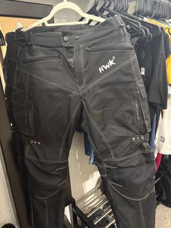 HWK Black Motorcycle  Pants with Armor