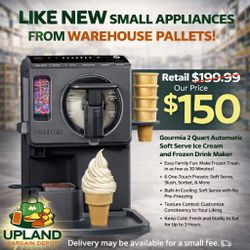 🍦 LIKE NEW Gourmia 2 Quart Automatic Soft Serve Ice Cream & Frozen Drink Maker – $150 Big box store return – fully tested and works perfectly.