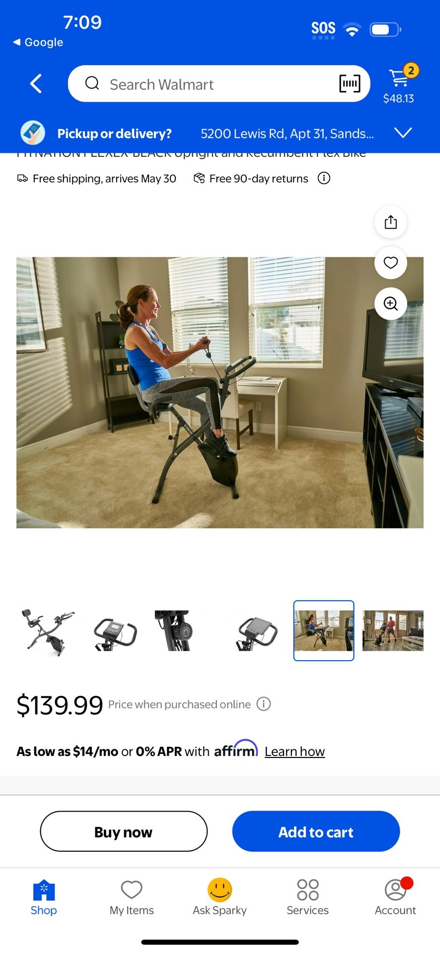 FITNATION FLEXEX-BLACK Upright and Recumbent Flex Bike