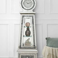 Sparkle Bling Diamond Glitz Mirrored Crystal Crush Large Grandfather Clock