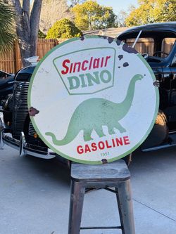 Sinclair Porcelain Advertising Sign 30 Inches 