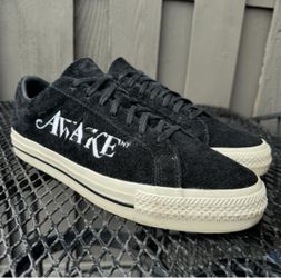 Converse x Awake NY clothing One Star black suede men's shoes in size 12