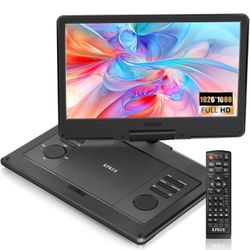 15.6" FHD Portable DVD Player with 13.3" Swivel Screen, 1920 * 1080P Car Player