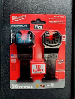 Milwaukee  1-3/8 in. Titanium Bi-Metal Universal Fit Wood and Metal Cutting Multi-Tool Oscillating Blade (10-Pack)