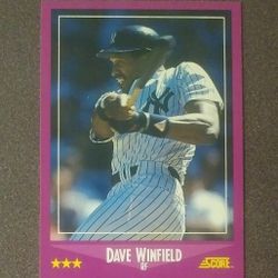 1988 Score Dave Winfield New York Yankees N.Y. #55 Baseball Card Vintage Collectible Sports MLB Major League HOF Hall Of Fame
