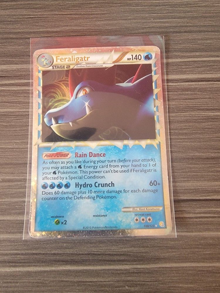 Feraligatr Prime 108/123 Ultra Rare Pokemon Card HGSS - MP