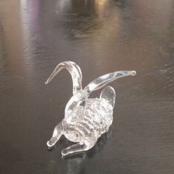 Vintage Small Glass Art Bunny Figurine 