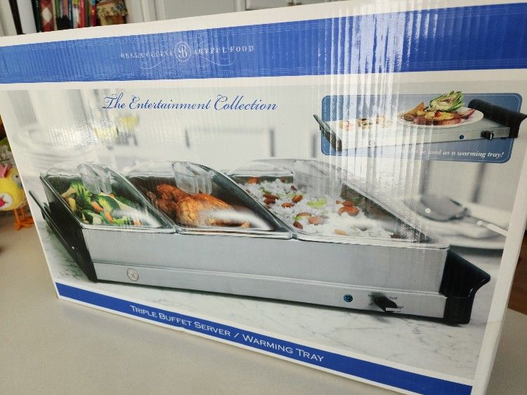 Triple Buffet Server Warming Tray