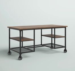Industrial Wood Desk