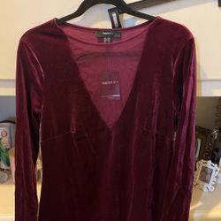 Wine Velvet Dress