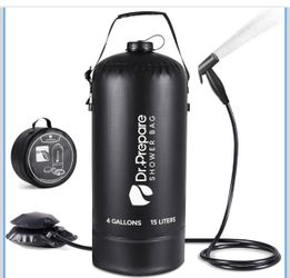 DR.PREPARE Portable Shower for Camping, 4/5 Gallons Camping Shower Bag, Portable Outdoor Shower with Pump for Hiking, Climbing, Pet Cleaning, Car Wash