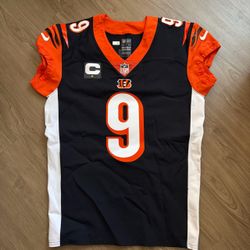 NFL Bengals Joe Burrow #9 Team Issued Rookie Nike Jersey