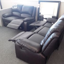 New Recliner Sofa And Love Seat 
