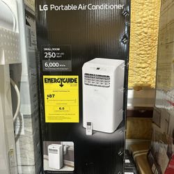 LG 6,000 (DOE) BTU 115-Volt Portable Air Conditioner Unit Cools 250 sq. ft. with Dehumidifier and LCD Remote