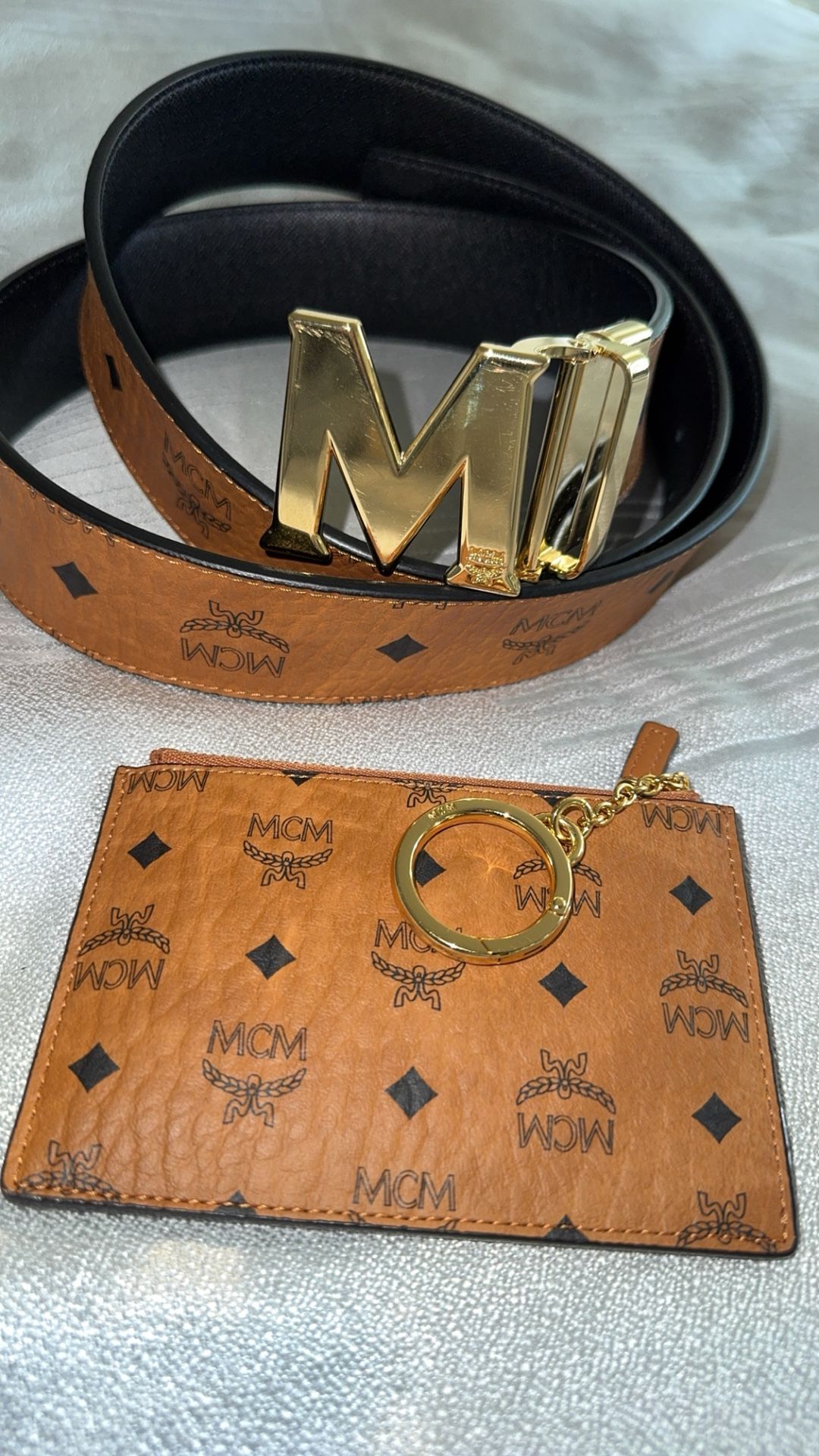 Mcm Belt And Wallet Chain