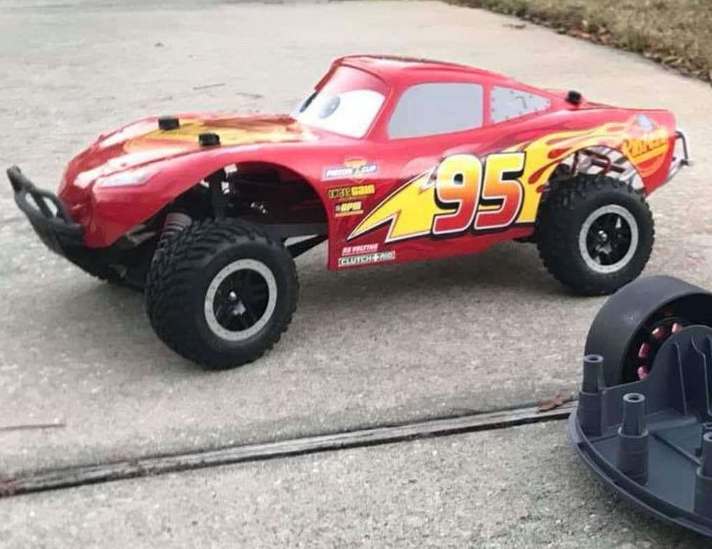 rc car Lightning mcqueen body traxxas, losi, hpi, team associated, sct, short course, monster truck, body