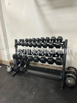 NEW DUMBBELLS 5-50 WITH RACK