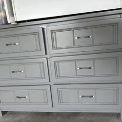 GREY DOUBLE DRESSER