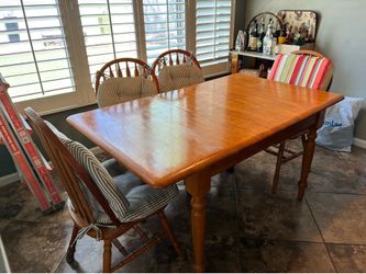 Solid Wood Table 4 Chairs