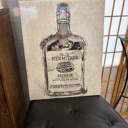 Canvas Bourbon Bottle Art
