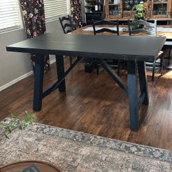 Counter Height Black And Navy Dining Table