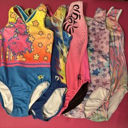 Girls Gymnastics Leotards, Lot Of 5